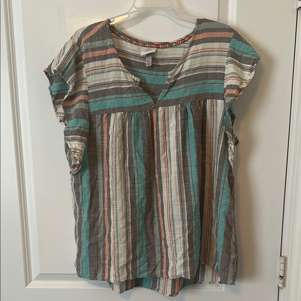 Knox Rose Striped Multicolor Women's Top